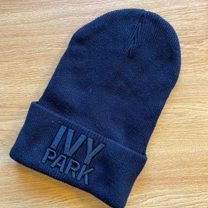 NWOT IVY PARK LOGO RIBBED BEANIE